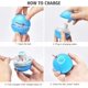 thumbnail image 5 of Juguete azul para gatos, pelota con luz LED, hierba gatera, cascabel y pluma, rotación automática de 360 grados mejorada y carga USB, juguete interactivo para gatos, perros y gatitos., 5 of 5