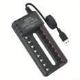 thumbnail image 1 of PUJIMAX USB 8 Ranuras Cargador De Baterías Recargables Ni-MH AAA/AA Para Control Remoto Ratón Inalámbrico Con Protección Contra Cortocircuitos, 1 of 3