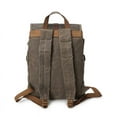 thumbnail image 2 of Men's Oil Wax Canvas Vintage Travel Backpack,Army Green, 2 of 2