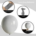 thumbnail image 5 of KAINSY Matte Gray Latex Balloon 12inch 77pcs Helium Ivory Grey Balloons Birthday Wedding, 5 of 5