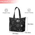 thumbnail image 4 of Black Gothic Hand Skull Star Pattern Travel Tote Bags for Women Carry On,Large Weekender Bags for Women Travel,Multi Functional Duffle Bag for Work,Shopping,Sports, 4 of 5