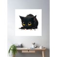 thumbnail image 2 of Safari Black Cat | Cute Kitten | Safari Cat Breed Poster Wall Art, Modern Wall Decor For Living Room Bedroom, 30x30 UNFRAMED, 2 of 3