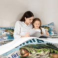 thumbnail image 5 of Manfei Big Bass Fish Bedding Comforter Set 2pcs for Female Men,Rustic Cabin Twin Comforter Sets Microfiber,Fishing Hunting Breathable Bedding Set,Microfiber Bedroom Decor, 5 of 8