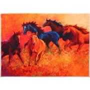 Free Ranging Mustangs Olivia's Home Accent Washable Rug 22" x 32" PR2-MR5001