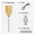 thumbnail image 2 of Adaptador de manómetro Roastove Brass 1/4 NPT hembra con funda de acero inoxidable, 2 of 6