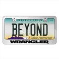 thumbnail image 2 of Jeep Wrangler in 3D American-Made Mirror Chrome Metal License Plate Frame, 2 of 8