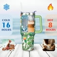 thumbnail image 4 of 40oz Cactus Seamless Pattern Stainless Steel Flip Straw Tumbler Spill Proof Travel Cup Double Wall Vacuum Insulated Coffee Mug with Top Handle, 4 of 6