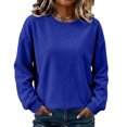 thumbnail image 3 of Zorvxlyn Fleece Sweatshirts for Women Winter Warm Long Sleeve Graphic Crewneck Sweatshirts Women Oversized Streetwear Womens Shirts, 3 of 6