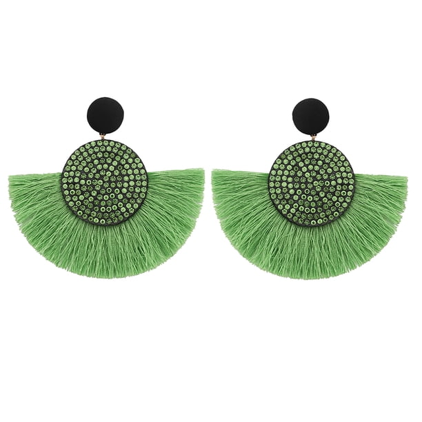 Guardurnaity 1 par de pendientes de borla, adorno colgante con flecos, colgantes para orejas, accesorio de moda, adorno de joyería, pendiente Ropa, zapatos y accesorios Miscelánea Verde