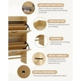 thumbnail image 4 of Shoe Cabinet Organizer with 2 Flip Drawers, Freestanding Narrow Shoe Rack for Entryway, Freestanding Hidden Shoe Storage Cabinet for Entryway, Hallway, Living Room, Bedroom, Natural, 4 of 7