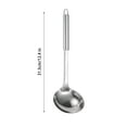 thumbnail image 3 of Stainless Steel Kitchen Spoon | Durable Cooking Utensil with Comfortable Round Pipe Handle | Rust-Resistant Slotted Design | Dishwasher Safe | Versatile for Serving | 1 Piece | Modern Style, 3 of 4