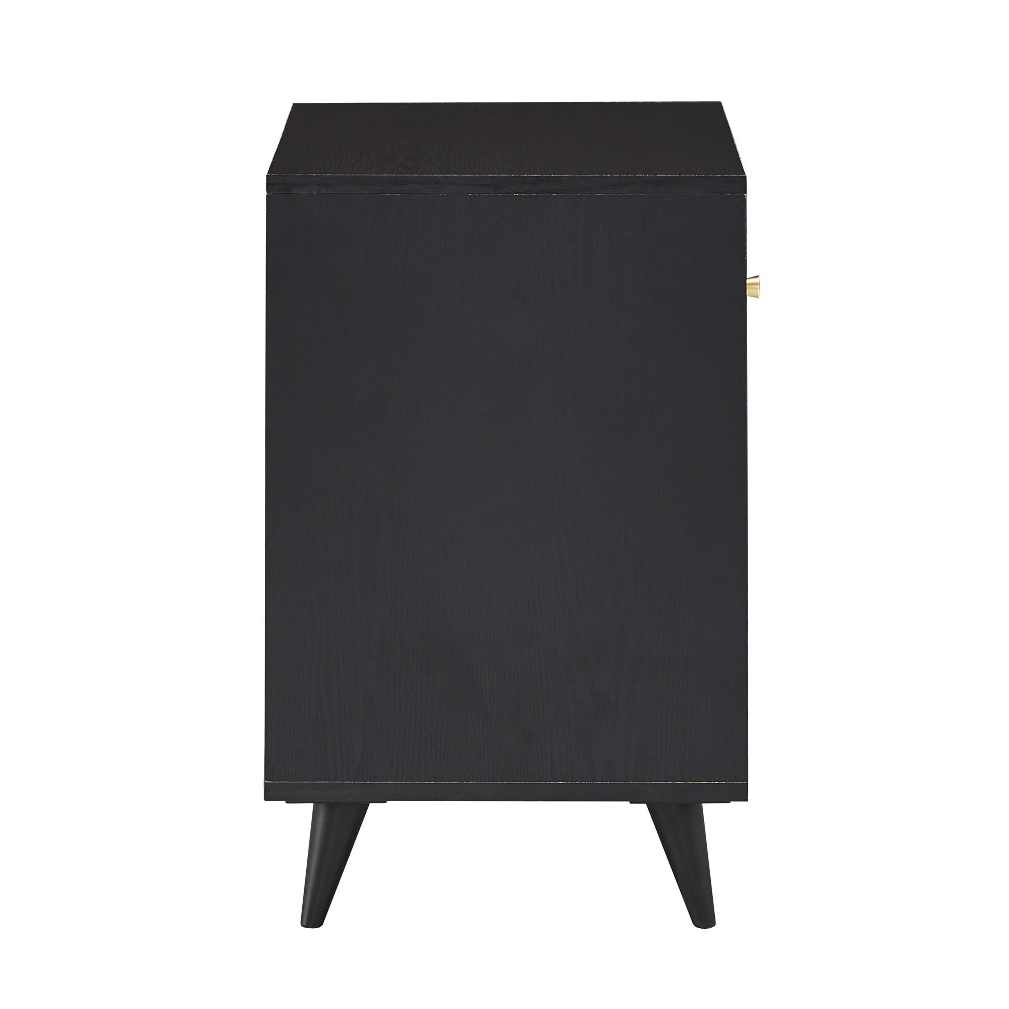Weston Home Telina Rectangular Wood Two-Tone 1-Drawer End Table, Black/Natural
