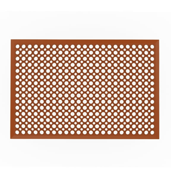 Red Rubber Floor Mat, 36" x 24", Anti-Fatigue & Durable  Door Mat with Drainage Holes