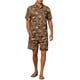 thumbnail image 2 of Camisas impresas de animales INSPIRE CHIC para hombres, conjunto hawaiano de 2 piezas, atuendo de verano XL amarillo, 2 of 4