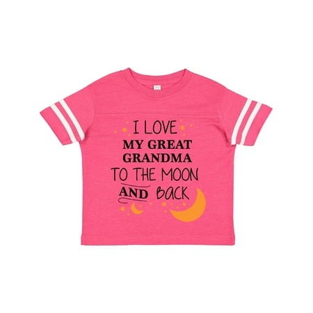 

Inktastic I Love My Great Grandma to the Moon and Back Gift Toddler Boy or Toddler Girl T-Shirt