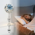 thumbnail image 4 of Personalized Analog Clock Non-Ticking Silent Wall Clocks Battery Operated Clocks with Picture Decorative for Living Room-Exquisite Blue Flowers(14inch), 4 of 4