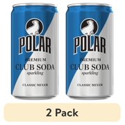 (2 pack) Polar Beverages Club Soda Mixer, Liquids, 7.5 oz, 6 Pack Cans