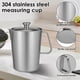 thumbnail image 3 of 2L 304 Stainless Steel Measuring Cup with Lid and Marking Milk Pitcher for Restaurants for Cooking Kitchen Coffee, 3 of 5