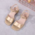 thumbnail image 5 of FSYBOA Girls Sandals, Casual Non-Slip Open Toe Low Heels Kids Summer Shoes Gold Size 1.5(Big Kids), 5 of 5