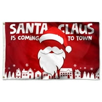 Cayyon Santa Claus Is Coming To Town Grommet Flag 3x5Feet Banner with 2 Brass Grommets