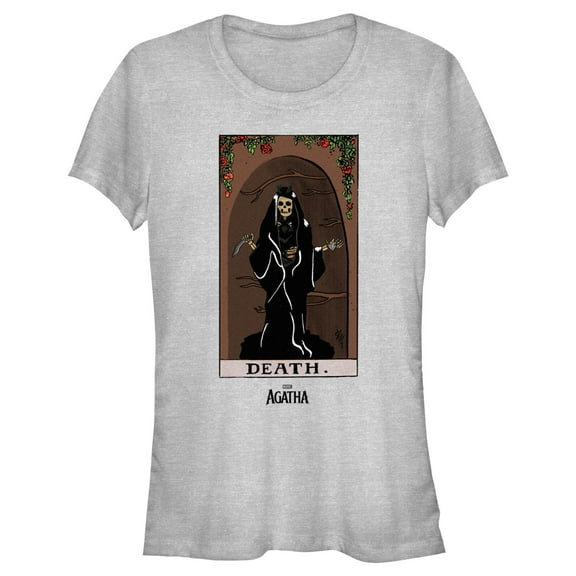 Junior's Marvel: Agatha All Along Dead Tarot Card Graphic T-Shirt