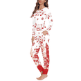 thumbnail image 2 of Renewold Christmas Women Pajamas Set of 2 Stretchy Music Note Xmas Trees PJ for Fall Spring Winter Soft Sleep Wear Skin Friendly Pullover Tops Sweatpants Size 6XL, 2 of 4