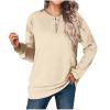 thumbnail image 7 of Admvng Womens Sweatshirt Solid Color Casual Long Sleeved-neck Sweatshirt Without Hat，Size S-2XL, 7 of 7
