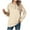 Beige, variant on Oversized Sweatshirts for Women Long Sleeve Button Henley Crewneck Pullover Tops Loose Fitted Solid Color Casual Tops