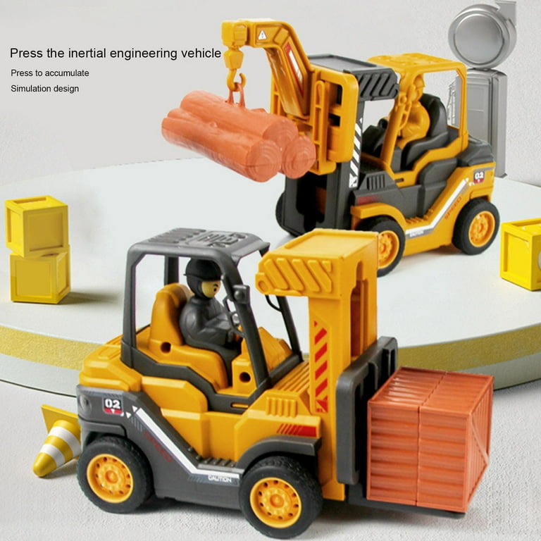 Cheers US Friction Fork Lift with Pallet Cargo Warehouse Truck Vehicle Toy Forklift for Kids