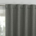 thumbnail image 3 of Sun Zero Vance 2-Piece Magnetic Closure 100% Blackout Back Tab Curtain Panel Pair, 37"x84", Steel, 3 of 9