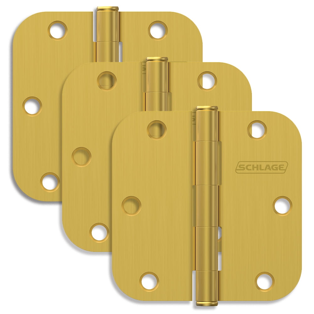 Details about   Schlage 1011 Pack of Three 3.5" x 3.5" Plain Bearing 5/8" Radius 