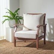 SAFAVIEH Couture Payden Modern Eucalyptus Wood Solid Accent Chair, Natural/Beige