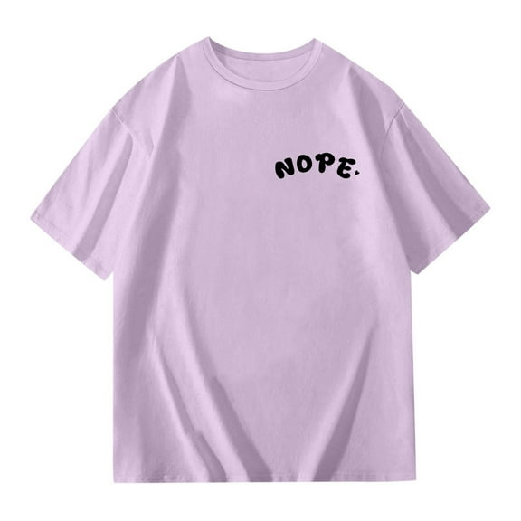 Toddler Girls Casual Short Sleeve T Shirt Crewneck Printed Top Clothing Purple Size 4-5T