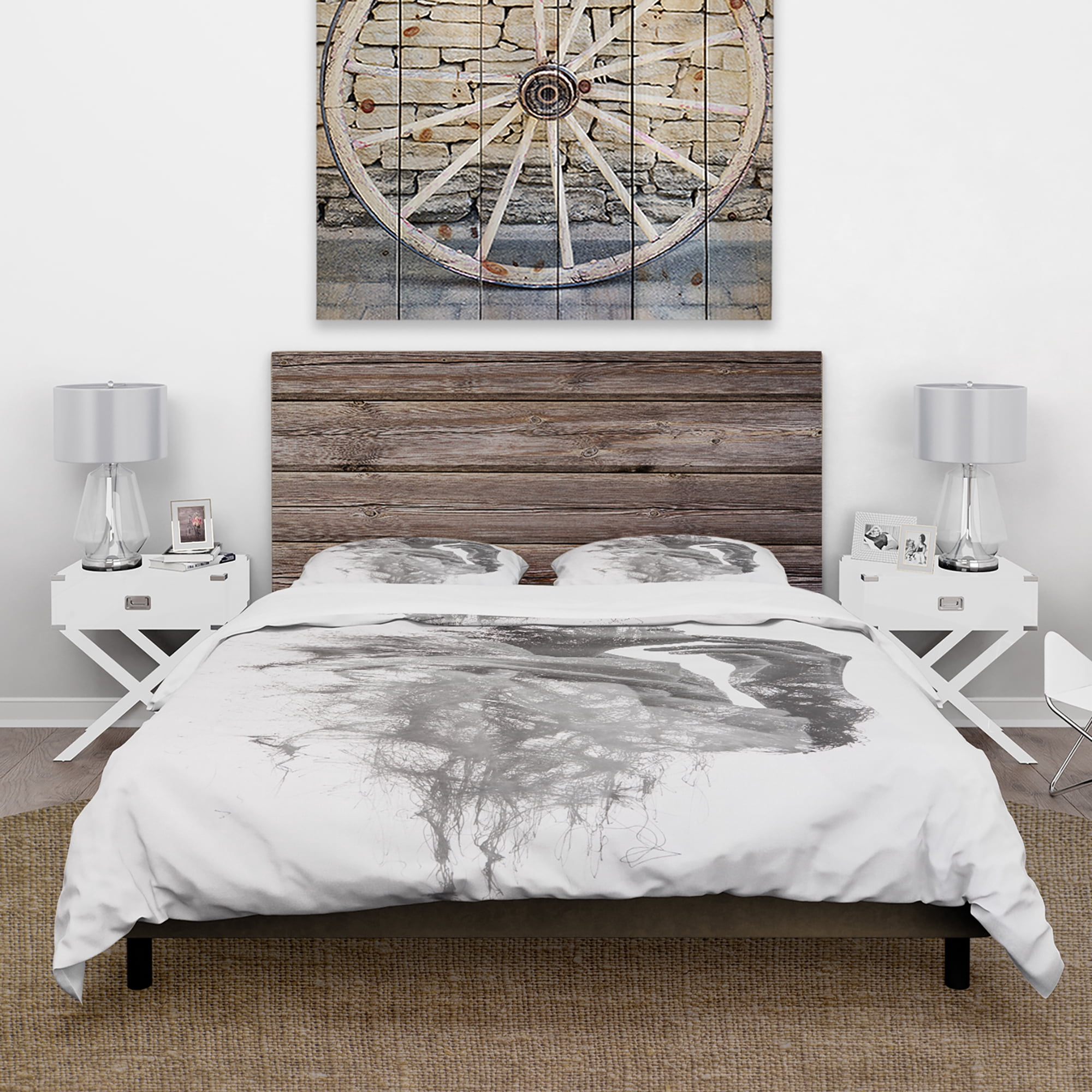 Designart 'Woman in scarf' Glamour Duvet Cover Set