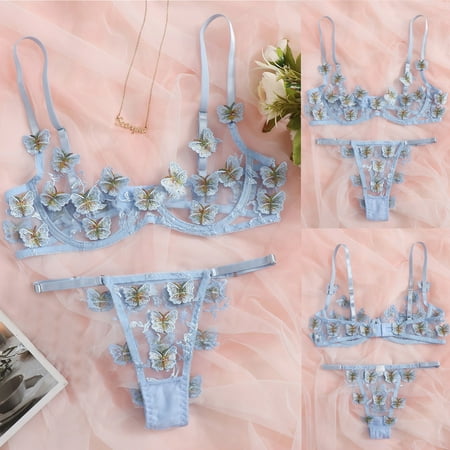 

TOTO Nightgowns For Women Sleepwear For Womens Pajamas For Women Floral Print Flowers Butterfly Embroidery Bralette Bra Bustier Lingerie Thong