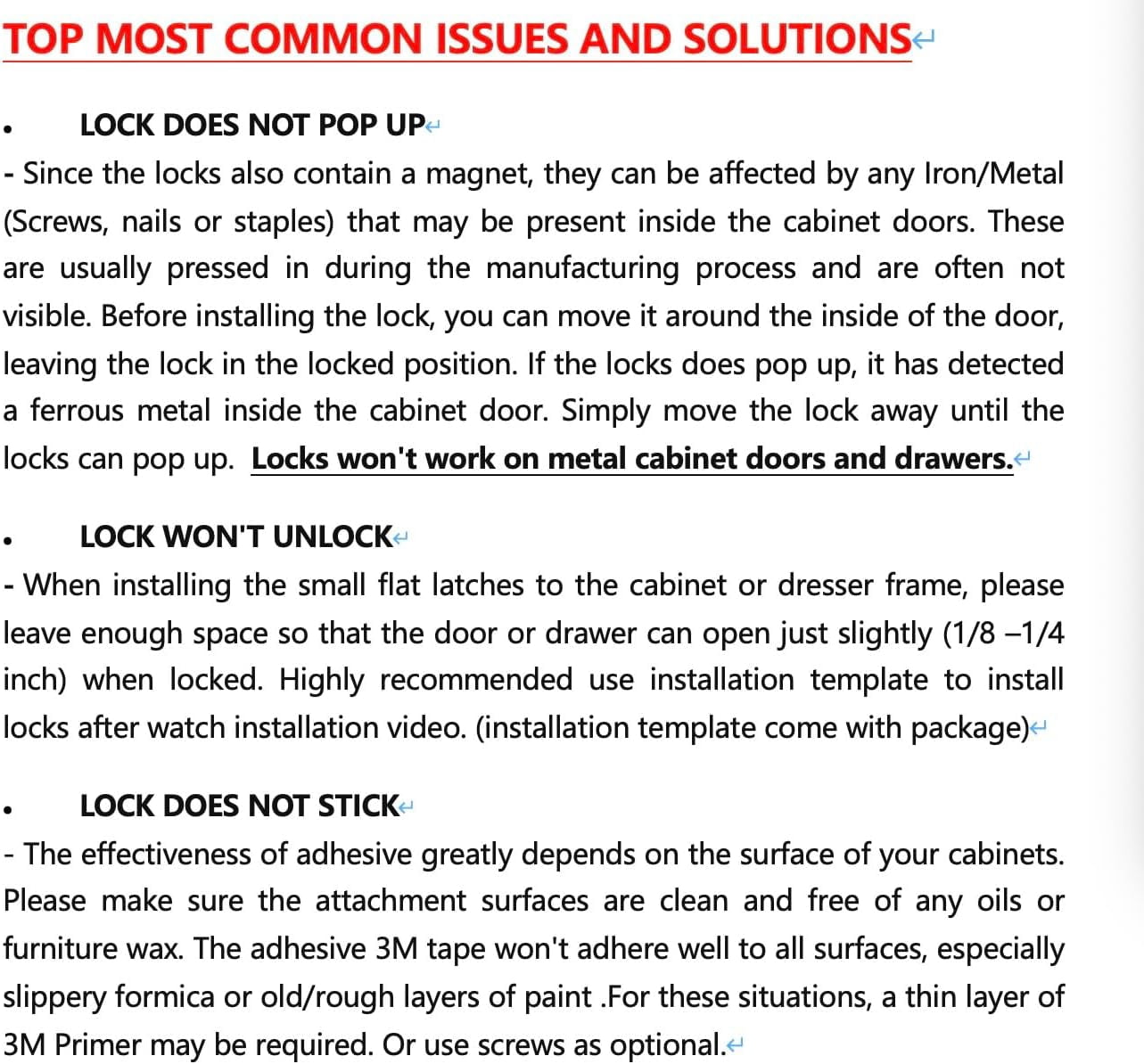 Adhesive Magnetic Locks for Cabinets & Drawers (10 Locks and 2 Keys)