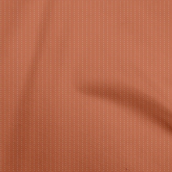 oneOone Cotton Poplin Twill Dark Peach Fabric Stripes Dress Material Fabric Print Fabric By The Yard 56 Inch Wide