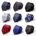 thumbnail image 4 of Corbata de seda de poliéster con puntos de corbata, fabricante de corbatas de 8 cm para hombres de negocios, ropa formal, corbata de estudio para bodas, 4 of 6