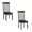 Black+Brown, variant on Dining Chairs Hiun Dining Chair Set of 2, Dove Gray Seat, Oak Brown Wood Frame,Wooden Dining Chairs