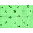 thumbnail image 1 of Ahgly Company Indoor Rectangle Solid Emerald Green Modern Area Rugs, 2' x 5', 1 of 4