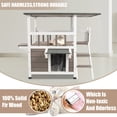 thumbnail image 3 of Gowoodhut  Cat House with Balcony Wooden Cat Shelter Outdoor Feral Kitter Shelter with Climbing Ladder, 3 of 6