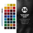 thumbnail image 2 of Sakura Koi Pocket Field Sketch Kit - Watercolor Sets for Painting On the Go - 36 Colors - 1 Water Brush - 1 Sponge - 1 Mixing Palette, 2 of 8