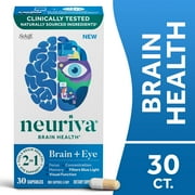 Neuriva Brain + Eye Health Supplement, Support for Brain Health & Eye Support, 30ct Capsules