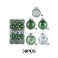 thumbnail image 3 of Yuarrent 30 piezas de ingredientes seguros, bolas navideñas sin rebabas para una fiesta temática de celebración pacífica y alegre Kits de decoración para fiestas Verde, 3 of 6