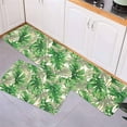 thumbnail image 3 of Kitchen Rugs and Mats,Green Palm Leaves Summer Tropical Plants 2 Piece Anti Fatigue Area Runner Rug Set Comfort Standing Floor Mat,Watercolor Botanical Non Slip Absorbent Doormats for Laundry, 3 of 6