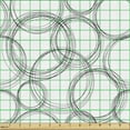 thumbnail image 2 of Ambesonne Abstract Fabric by the Yard Upholstery, Sketch Style Drawn Circles, 10 Yards, Black and White, 2 of 5