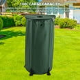 thumbnail image 3 of Portable Rain Water Collection Barrel with Down Spout Filter and Overflow Valve 500D PVC Tarpaulin 100L Rain Barrel Kit, 3 of 7