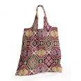 thumbnail image 2 of Geometric Portable Fabric Shopping Tote, Traditional Japanese Chevron with Spirals Blooms Boho Eastern Pattern, Everyday Use Foldable and Study Grocery Market Bag, Multicolor, by Ambesonne, 2 of 4