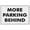 Warning Sign 1, variant on More Parking Behind Sign 8"x12" - Aluminum Tin Warning for Home Outdoor Garden, High-Visibility Directional Decor for Parking