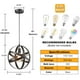 thumbnail image 2 of Lámpara colgante de metal industrial, jaula esférica, lámpara colgante negra, lámpara de araña de globo de granja, lámpara de techo colgante vintage para cocina, isla, comedor, casa de campo, entrada Namotu WMZL-1717, 2 of 7